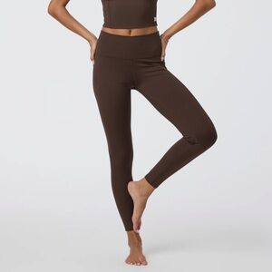 NWT Vuori Java Brown Inversion Ribbed 7/8 Leggings XS
